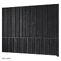 Modern Black Wall Design With Marble Texture And Metal Stripes Accents