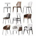 Modern Stylish Dining Chairs With Various Designs In Brown White And Gray Colors