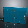 Fashionable Blue Bag with Decorative Golden Rivets and Blue Carrying Strap