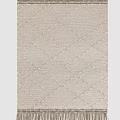 Light Beige Stylish Rug With Geometric Diamond Pattern For Home Decor 3d model