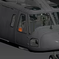 Military Style Helicopter With Main Rotors Tail Rotor Shiny Fuselage And Ground Reflection