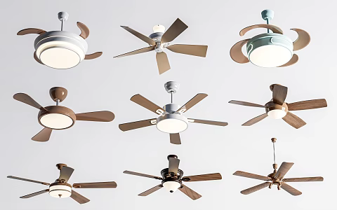 ceiling fan lamp electric fan lamp ceiling fan 3d model