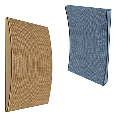 Modern Interior Background Wall With Brown And Blue Woven Textures Design 3d model