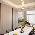 Duplex Living Room Interior Design With Spiral Staircase Marble Dining Table And Globe Chandelier