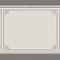 Elegant White Wainscoting Wall Paneling With Intricate Carved Patterns And Classic Design 3d model