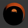 Orange Water Bottle With Black Lid And Textured Grip Shiny Surface