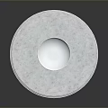 Circular Stone Fountain With White Bowl Shaped Structure And Multi Layered Base 3d model