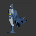 Batman 3D Action Figure Model With Blue Cape Yellow Utility Belt And Yellow Base