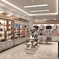 Bright Modern Beauty Retail Store Featuring Display Shelves Product Displays And Cabinets