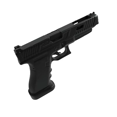 Black Tactical Pistol With Ergonomic Grip And Modern Design Features 3d model