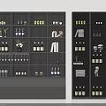 Modern Wine Cabinet Design With Shelves For Wine Bottles Glasses And Decorations