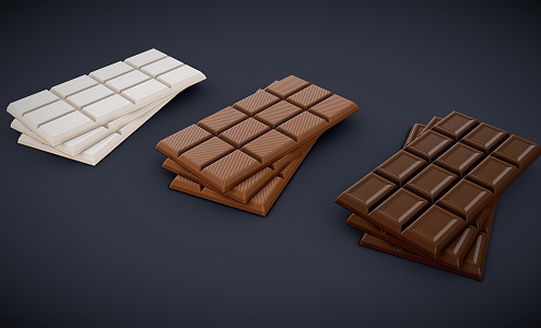 chocolate cartoon chocolate cartoon food white chocolate 3d model