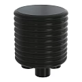 Elegant Black Ribbed Round Side Table With Durable Supporting Legs And Modern Design 3d model