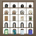 Various Traditional And Modern Ceramic Vessels With Decorative Patterns Displayed On Shelves