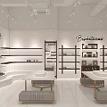 Bisehot Boutique with Glass Display Green Awning Shelves and Plants for Premium Products