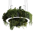 Modern chandelier vine green plant chandelier 3d model