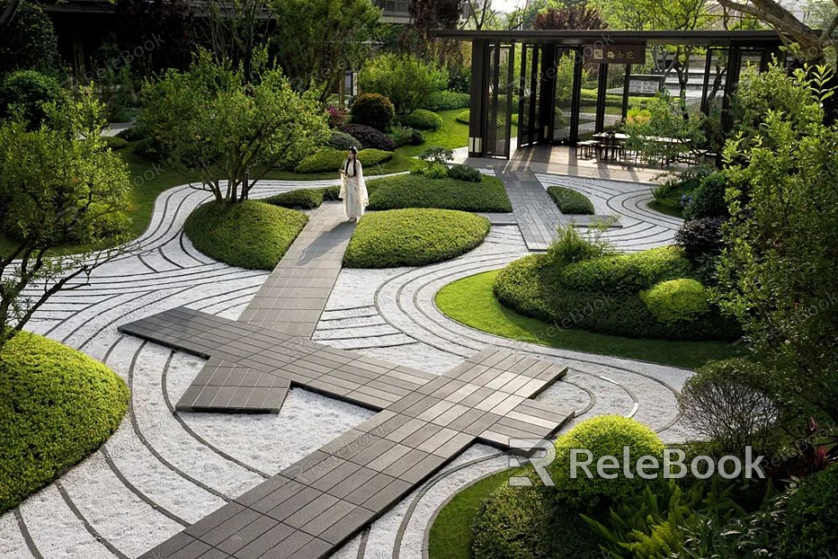 Modern Garden Landscape Residential Room model