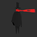 Cosmic Space Explorer Figure With Top Hat Cloak And Red Scarf