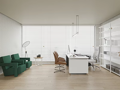 Minimalist Office Independent Office President's Office 3d model