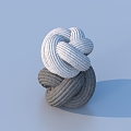 Wool ball Wool ball art ornaments 3d model