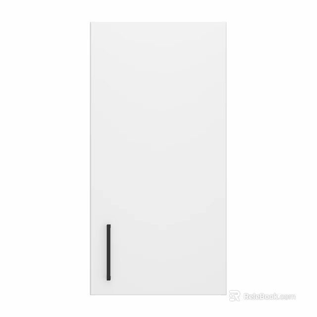 Modern White Washbasin With Minimalist Design And Black Faucet In Bathroom 3d model 
