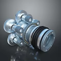 Precision Mechanical Gear Assembly With Interlocking Gears Bearings And Metal Shafts For Industrial Use
