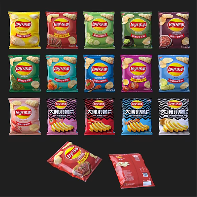 Modern Potato Chips 3d model Modern Potato Chips 3d model