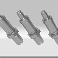 Three Silver Metal Automotive Bolts With Threaded Structure For Vehicle Parts