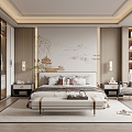 New Chinese bedroom 3d model