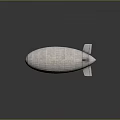 Cigar Shaped Airship With Gondola And Tail Fins 3D Model Design
