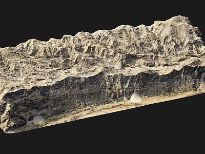 Garden Landscape Featuring Natural Rock Formation With Layered Texture And Artistic Design 3d model