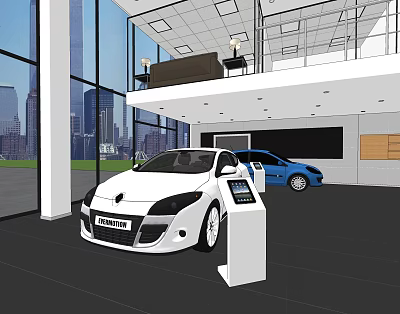 Modern showroom Renault showroom 3d model Modern showroom Renault showroom 3d model