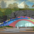 Cave Arc Entrance Arch Gate 3d model