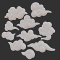 Somersault Cloud Xiangyun Cloud Cartoon Cloud Cartoon Xiangyun Xiaoxiang Cloud Cute Cloud Card 3d model