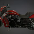 Red Cruiser Motorcycle With Black Seat Chrome Exhaust And Classic Design