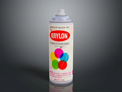 Modern spray paint can self-painting spray paint spray can 3d model