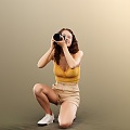 Modern Photo Girl 3d model