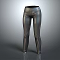 Sleek Black Leather Leggings With Slim Fit High Waist And Stretchy Design