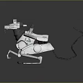 Mechanical Dog Robot Design With Metal Body Number 13 Legs And Tail