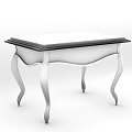 Classic Style Wooden Side Table With Elegant Curved Legs And Square Top