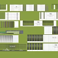 Modern Landscape Wall Design With Layered Geometric Panels Green Plant Decorations