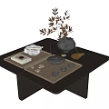 Quiet Ancient Style Tea Table 3d model