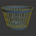 Blue Plastic Laundry Basket With Holes For Household Daily Storage Use