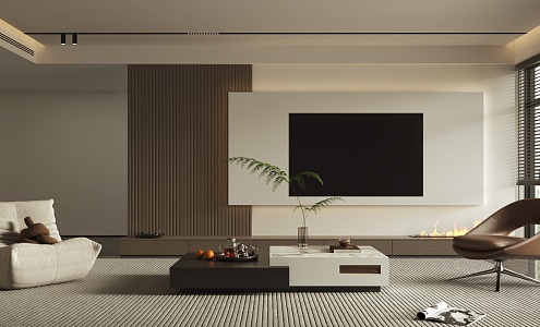 Modern TV Wall 3d model