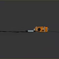 Tactical Orange Weapon Device With Control Panel Long Rope And Probe 3d model