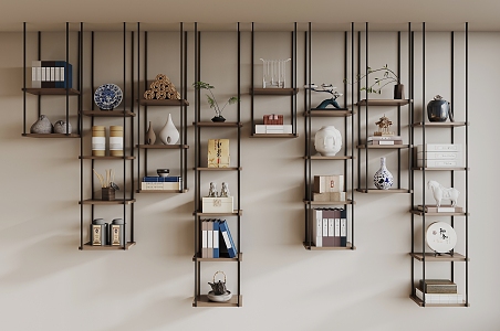 New Chinese-style Storage Rack Hanger 3d model