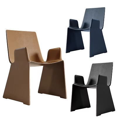 Modern Leisure Chair Designs In Brown Navy Black With Unique Backrest And Sturdy Frame 3d model