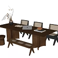 Modern Dining Table Chair Combination Dining Table Chair 3d model