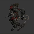 Industrial LOFT Robot Iron Man Mech Warrior Machine Battlearm Mechanical Battlearm Machine Fighter Robot 3d model