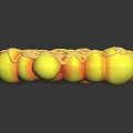 Yellow Spherical Organ Structure With Hair Like Textures And Shiny Surface Features